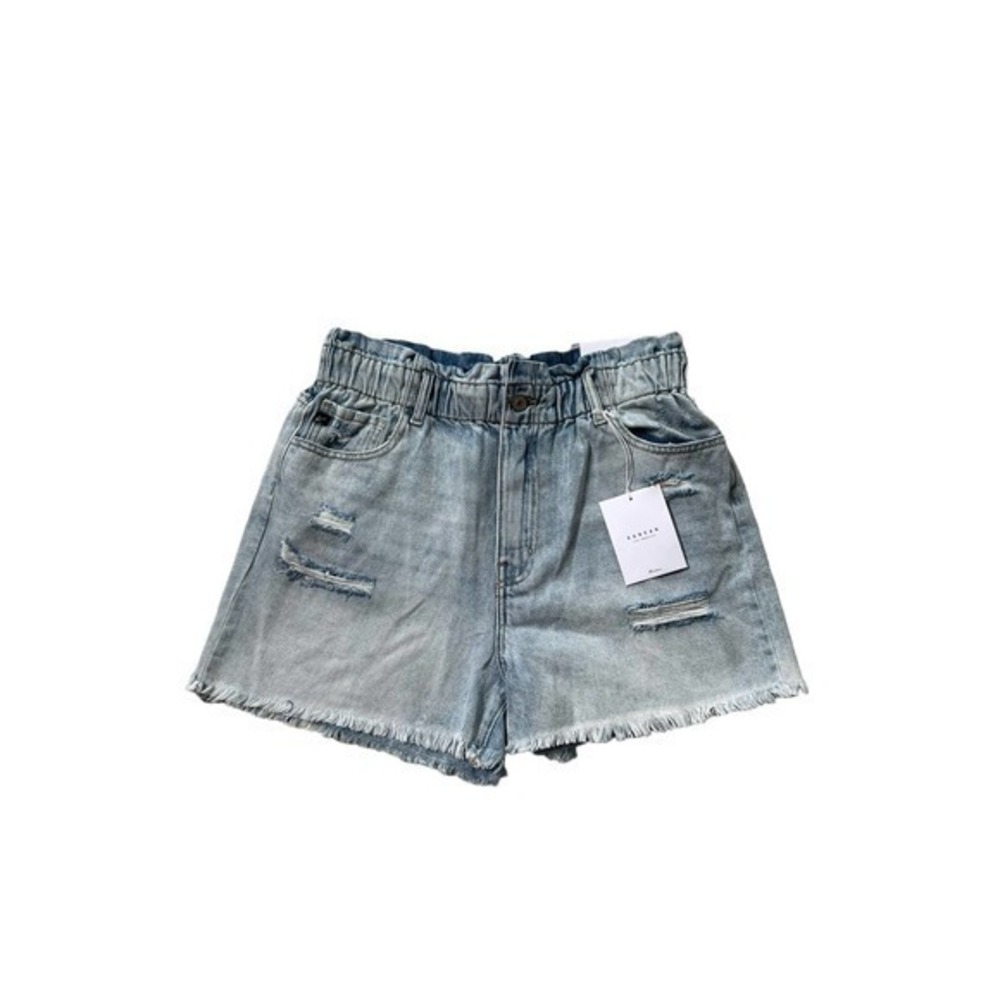 KanCan Paper Bag‎ High Waist Distressed Shorts